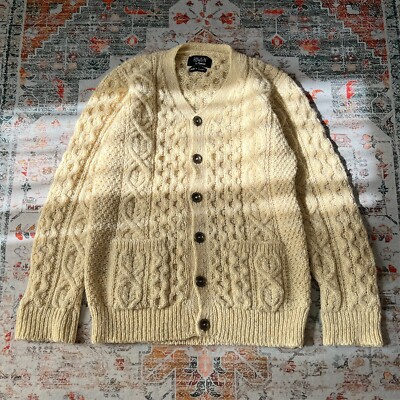 HOWLiN' by Morrison Pure New Wool Cable Knit Cardigan Size S made