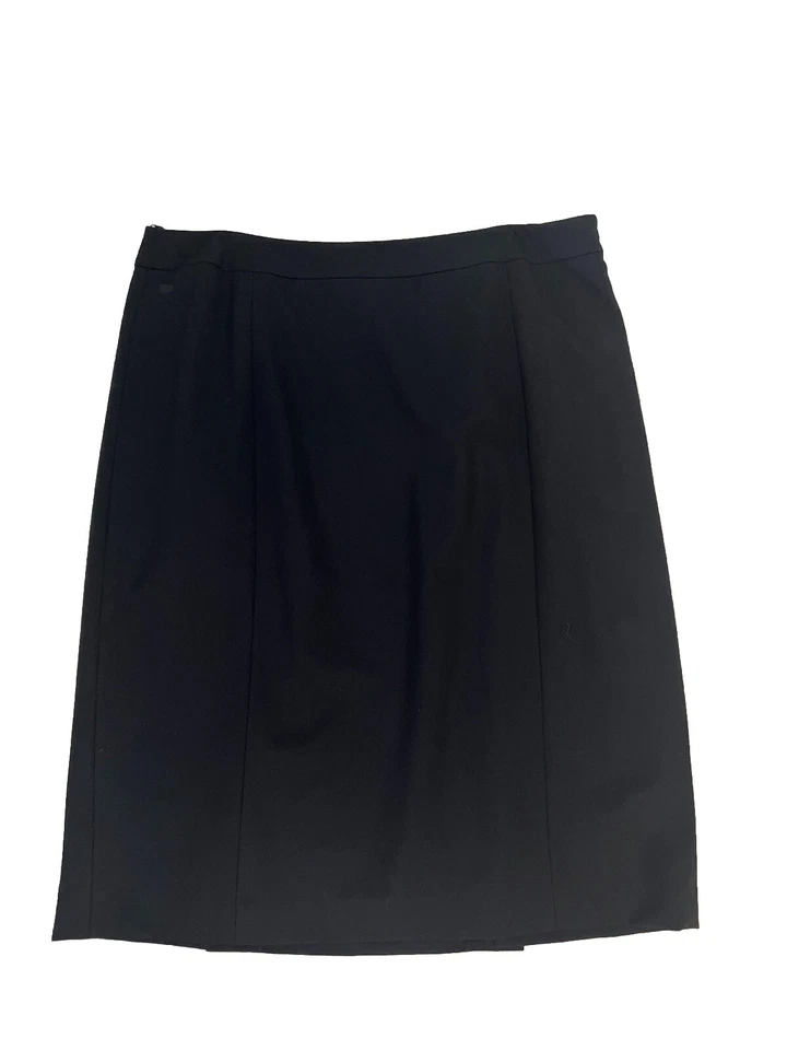 Lafayette 148 New York Skirt 14 Wool Blend Classic Women’s Pencil Black Luxury