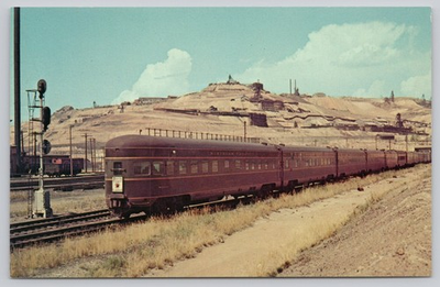#ad Vintage 1950s Northern Pacific North Coast Limited Train Butte MT Postcard $4.75