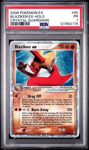 PSA 1 Blaziken EX 90/100 Crystal Guardians Holo 2006 Pokemon PR