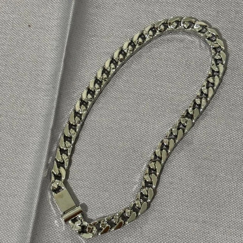 Silver tone 18” chain necklace with rhinestones #rhinestone #jewelry image 4