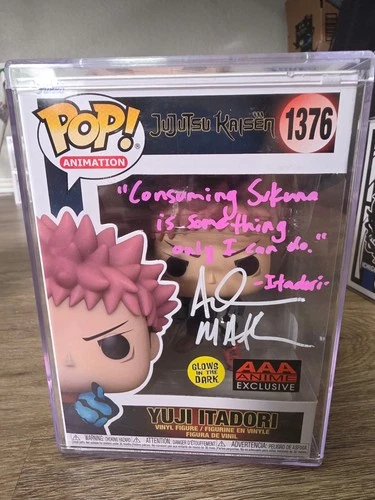 Adam McArthur Signed Yuji Itadori Jujutsu Kaisen GITD Funko #1137 JSA Authentic