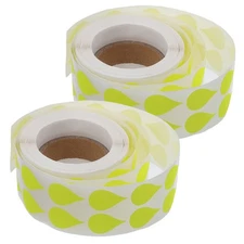 2 Rolls Removable Fluorescent Teardrop Sticker Labels For Food Containers