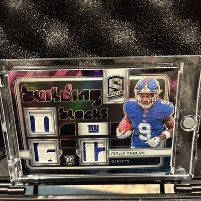 2024 Panini Spectra - Building Blocks Malik Nabers Nebula 1/2 eBay 1of1