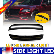 2x Amber LED Front Side Marker Lamps Reflector Lights For 2015-2023 Chrysler 300