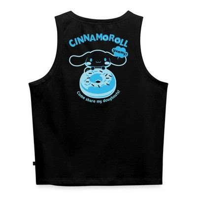Cinnamoroll Mit Donut Yummy Doughnuts Cropped Frauen Organic Tank Top - Bild 1 von 4