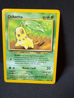 Chikorita 54/111 Common Neo Genesis Pokemon Unlimited Lightly Played