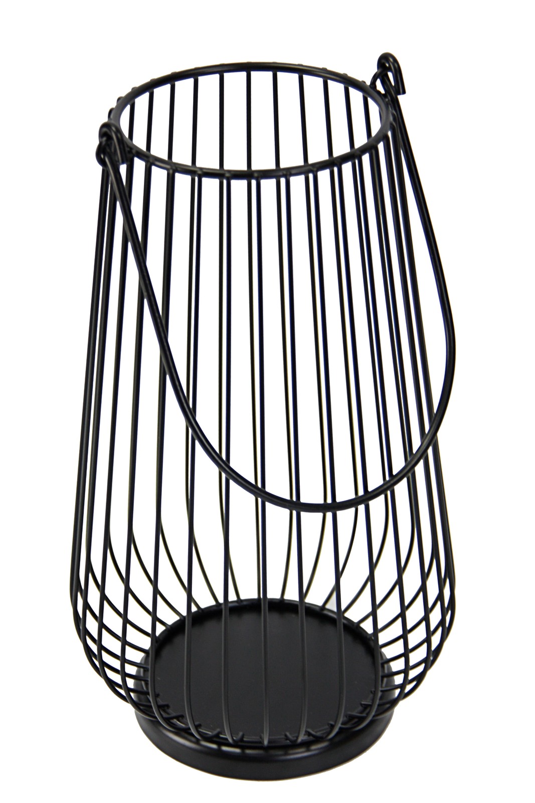 Mainstays Black Metal Wire Candleholder Lantern, 12", Large