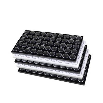 Novel Box 5 Trays Inserts(3Black-2White)14.5x7.8x0.75In+250 Small Size Gem Jars