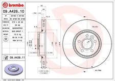 Brembo 09.A426.11 Brake Disc for, Ford, Volvo, Volvo (Changanese), Volvo Asia