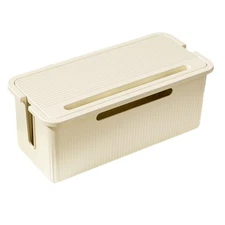 Cable Management Box with Lid to Hide Wires&  Strips Desk Computer Cable5607