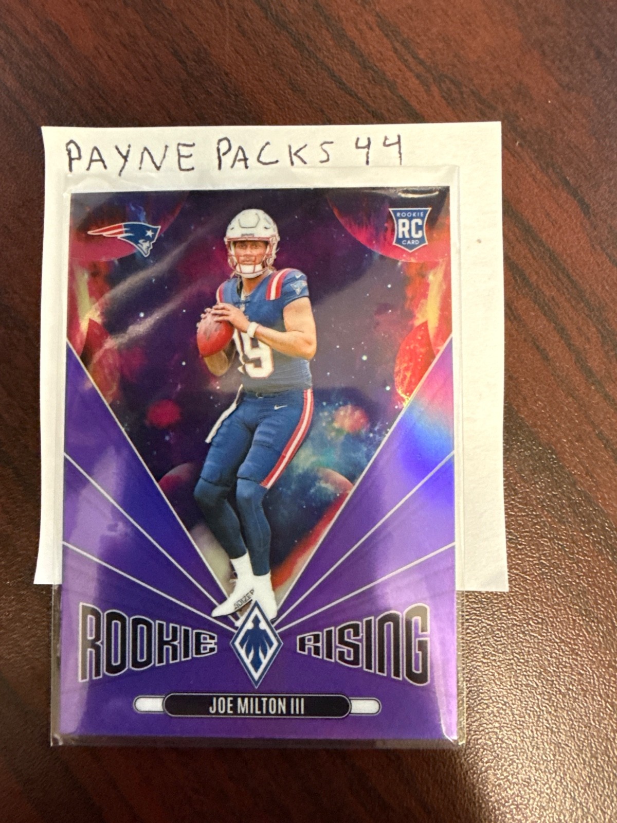 2024 Panini Phoenix - Rookie Rising Joe Milton III #RR-JMN Purple (RC)