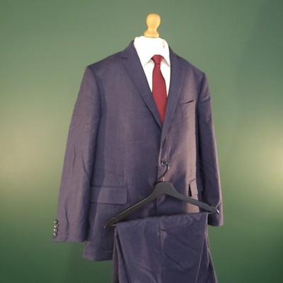 Charles Tyrwhitt Anzug Set Herren Größe 46R (40x30) blau doppelt belüftet formell 2-teilig