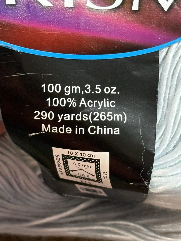 Lot Of 3 Mary Maxim Prism DK Weight Yarn In Color Seascape Ombré New Blues Green - Image 4 of 4