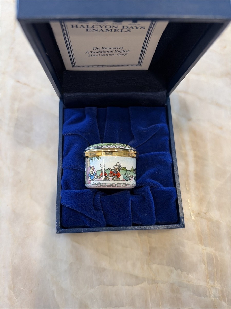 Halcyon Days - Alice in Wonderland RARE Mad Hatter Tea Party