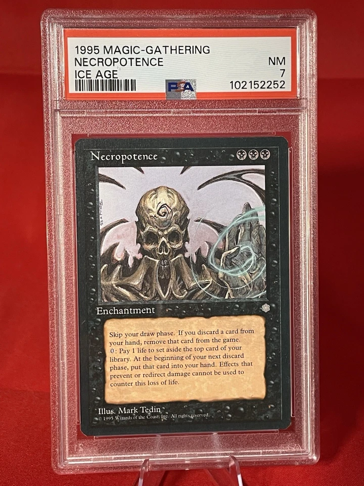 Necropotence Ice Age PSA 7 NM - Magic the Gathering -  Rare Vintage mtg - Image 3 of 3