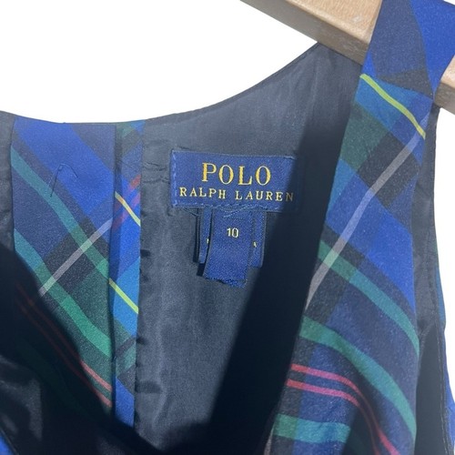 Polo Ralph Lauren Fit and Flair Plaid Dress Size 10 - Picture 5 of 5