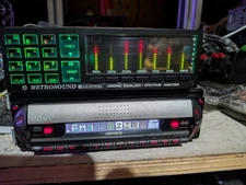 VTG Rare Spectrum Analyzer Metrosound Graphic Equalizer Car Stereo Alpine Green 