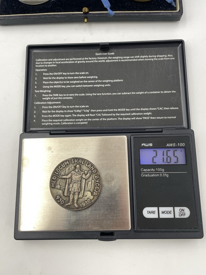 930 -1930 Iceland 1000 Yr Althing Sterling Bronze Coin Set 10 5 & 2 ...