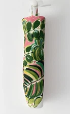 Tropical Floral Fabric Plastic Bag Holder Dispenser Grocery Bag Holder Organizer