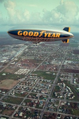 Goodyear Blimp Advertising Aircraft Painting Wall Art Home Decor - POSTER 20x30
