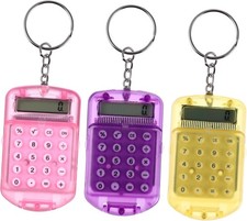 Pocket Calculator Key Ring 3pcs Mini