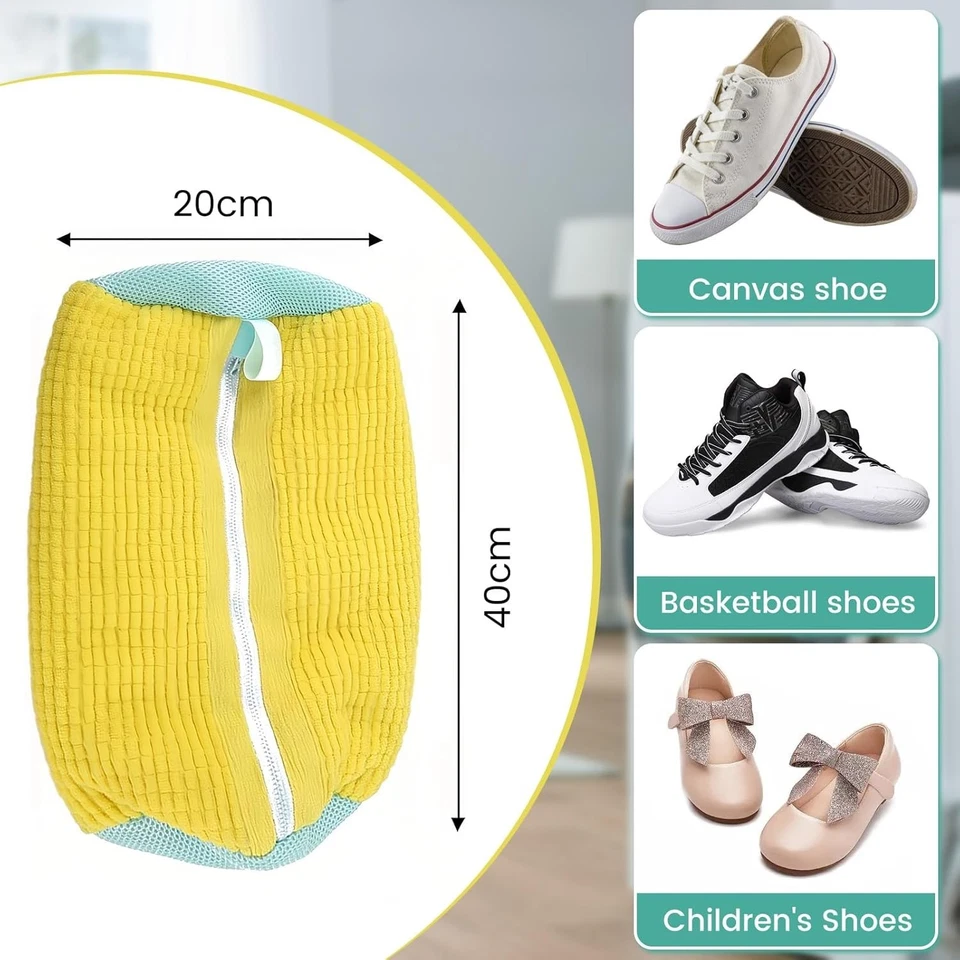 Shoe Washing Bag for Washing Machine, 2PCS Shoe Laundry Bag,Machine Washable - Image 2 of 4
