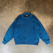Vintage 90s Eddie Bauer blue crewneck sweater Men's Size Small