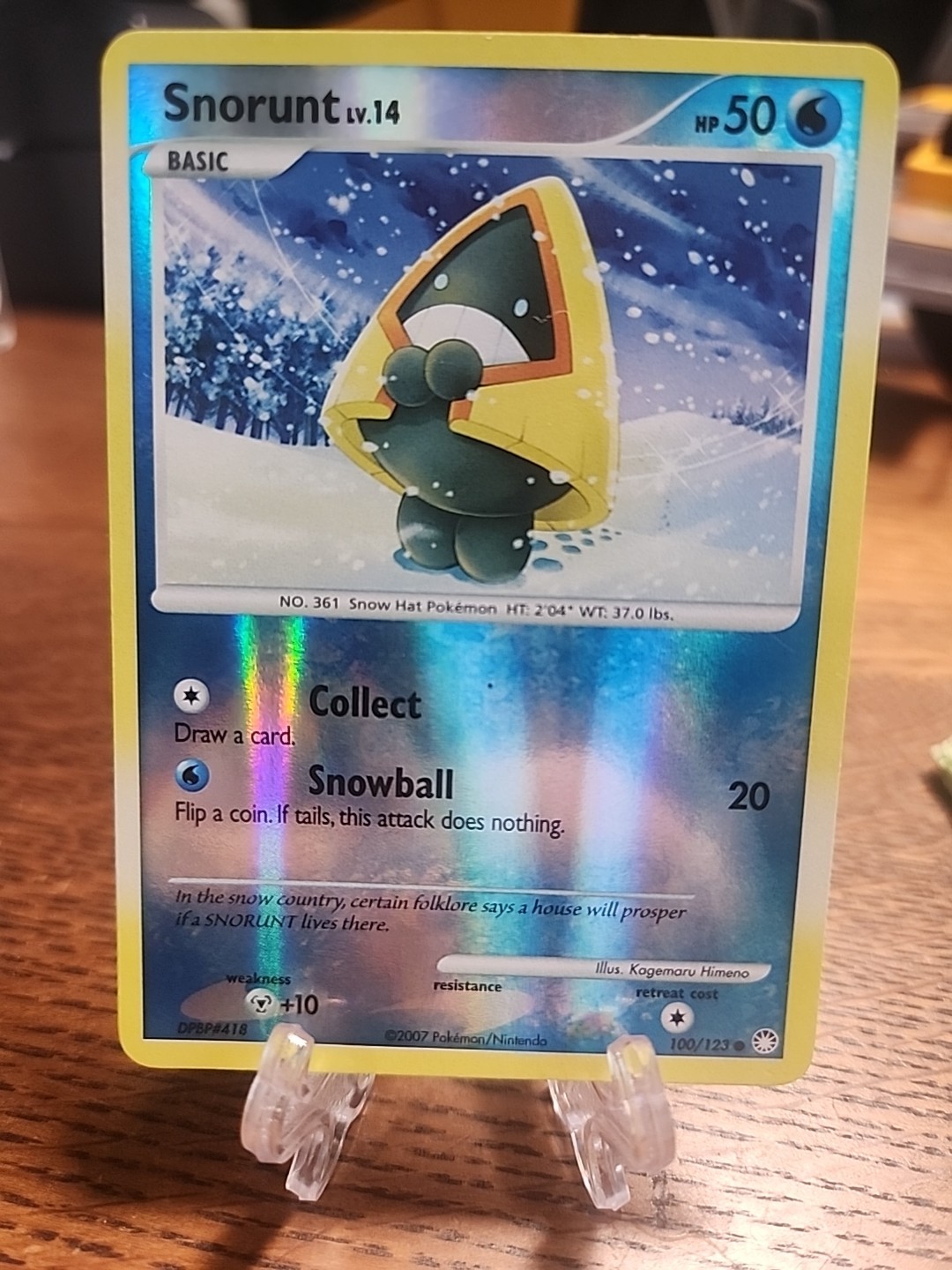 Snorunt 100/123 Mysterious Treasures Reverse Holo 2007 Pokemon TCG LP