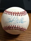 BOB FELLER 4 SIGNED AUTOGRAPHED OAL BASEBALL!  Indians!  HOF!