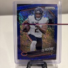 DJ Moore 2025 Prizm #92 Blue Shimmer 15/35 Chicago Bears