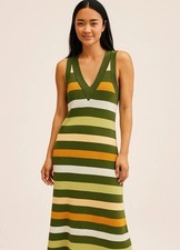 GISPA Italy Stripes knit sweater dress women’s size 8