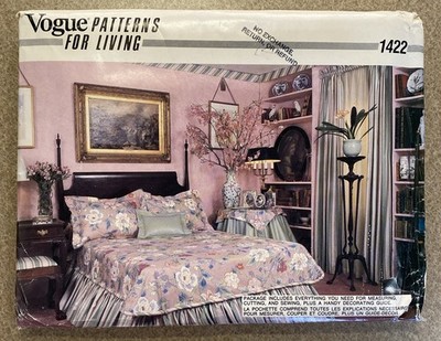 Vogue Patterns For Living Home Bedroom Decor Sewing Pattern 1422 VTG UNCUT FF