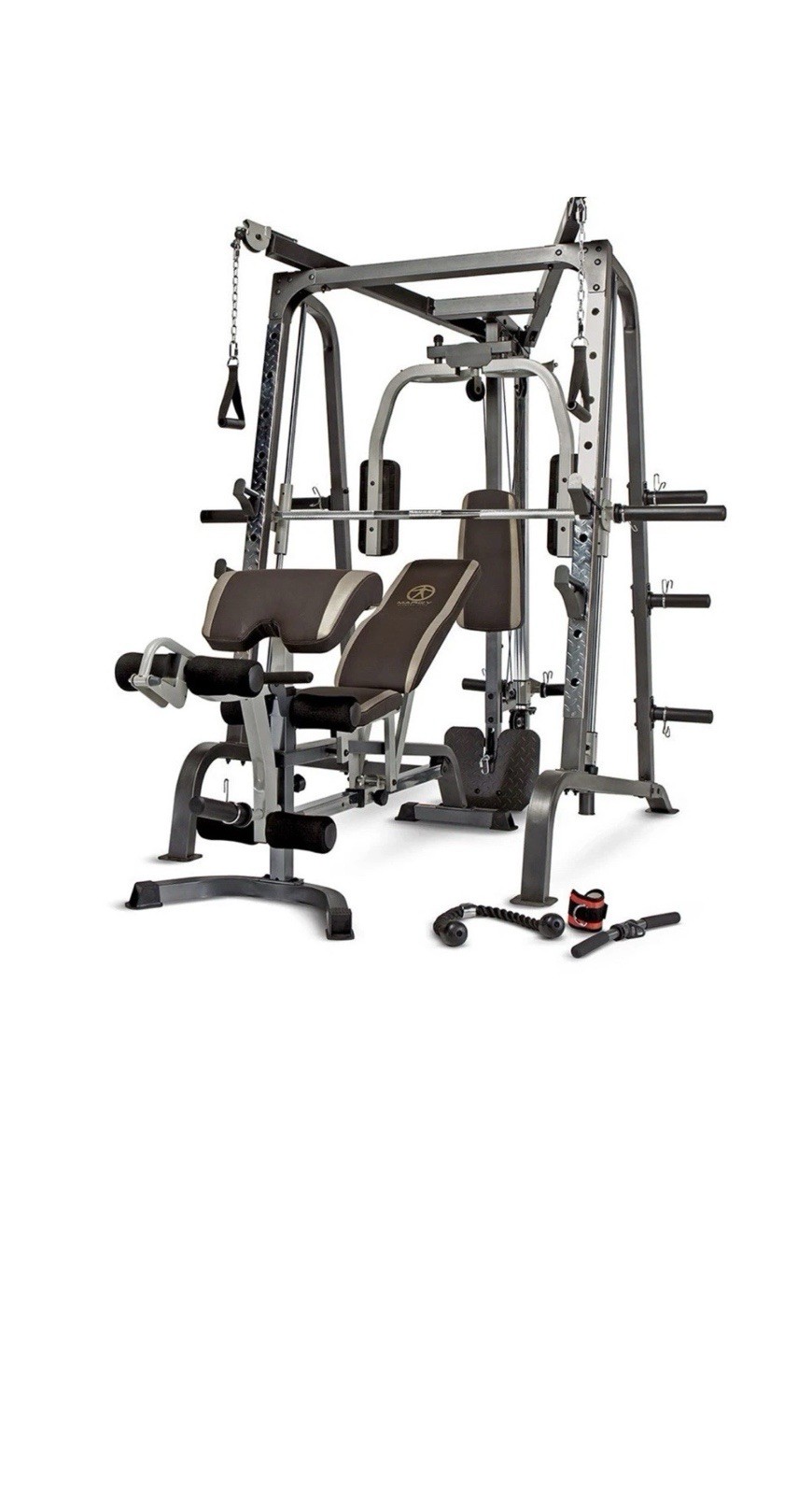 Marcy Home Gym Smith Cage System MD-9010G Weight Training Circuit Combo Machine
