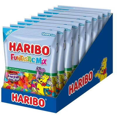Haribo Funtastic Mix Gummi Candy 12 ct Pack 5 oz Each Total 60 oz