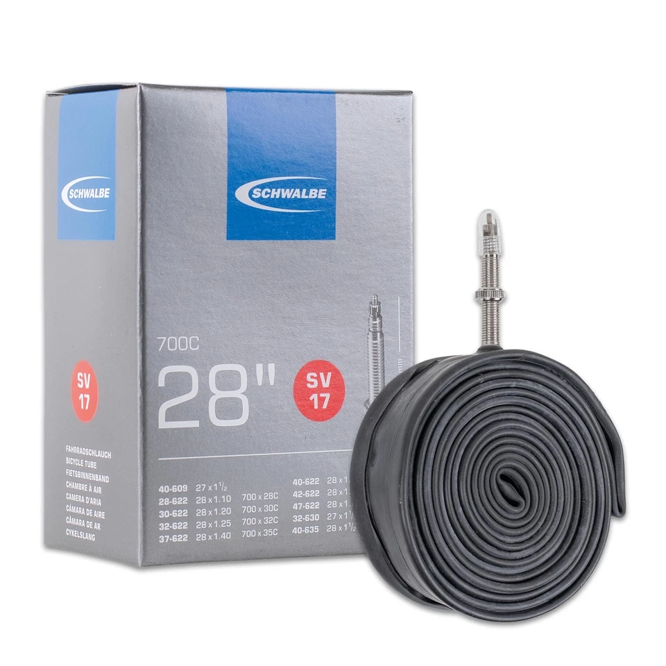 Manguera Schwalbe SV17/60, negro, 27/28 x 1 1/8-1.75 28/47-622/635 SV60 mm - Imagen 2 de 4