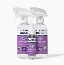 CleanBoss Wrinkle Boss Release Spray for Clothing - 2 Bottles Plus 1 Mini Travel