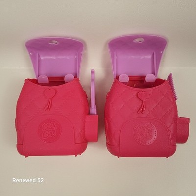 Cutie Cuts Pink Purple Backpack Purse With Comb Scissors Toy Set