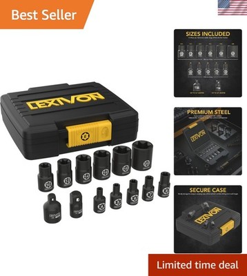 E-TORX Socket Set, Chrome Vanadium Alloy Steel | 13-Piece Female Star Socket ...