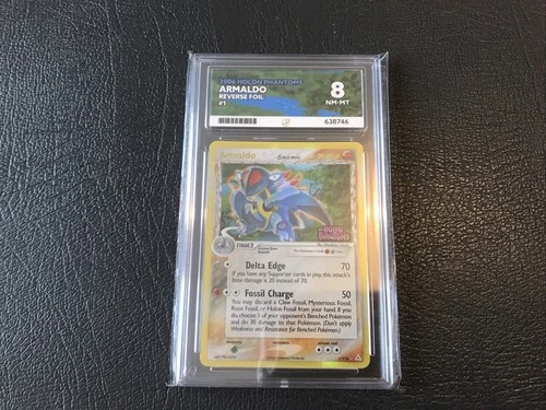 Pokémon TCG Armaldo 1/110 EX Holon Phantoms Holo Stamped ACE 8 (POP 1 LABEL!)
