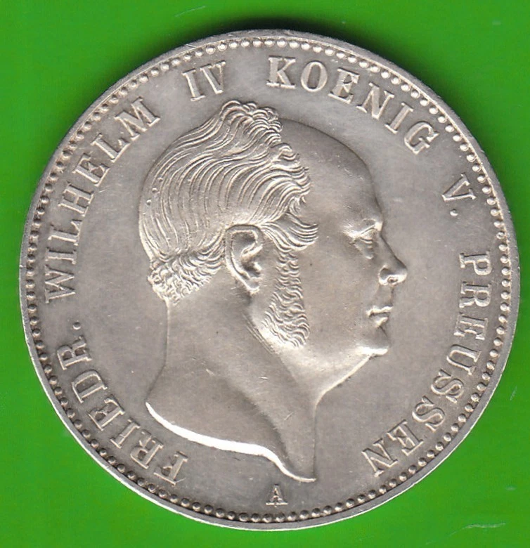 Silver Coin Prussia For Hohenzollern-Sigmaringen 1 Gulden 1852 Great nswleipzig - Image 2 of 3