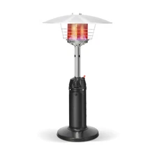 Portable Tabletop Propane Patio Heater Standing LP Gas Heater 11,000 BTU Brown