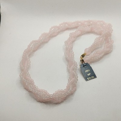 Trifari Vintage Pink Bead Necklace Elegant Statement Jewelry