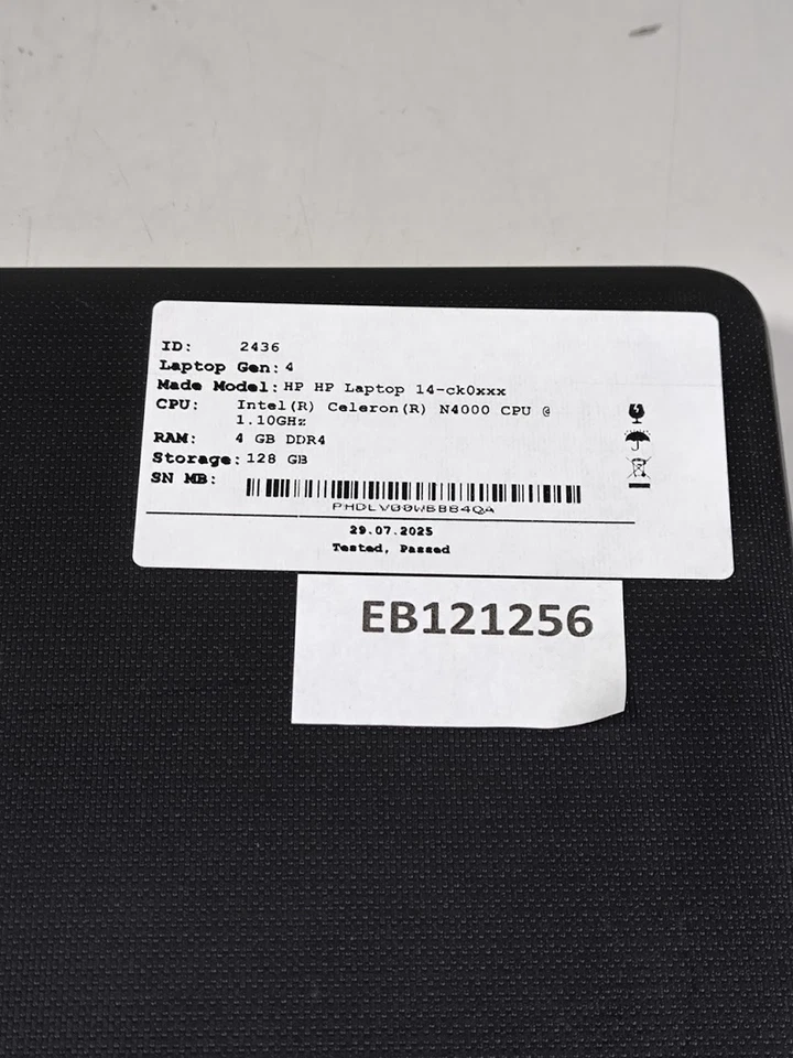 Laptop HP 14-ck0xxx - Intel Celeron N4000 4GB RAM - Reacondicionado, Sin SO - Imagen 2 de 4