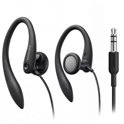 Philips SHS3200WT/37 Flexible Earhook Headphones for Sports, Running and Gym