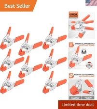 Comfort Grip 1.5-Inch Jaw Spring Clamps - 8 Heavy Duty Clamps Included