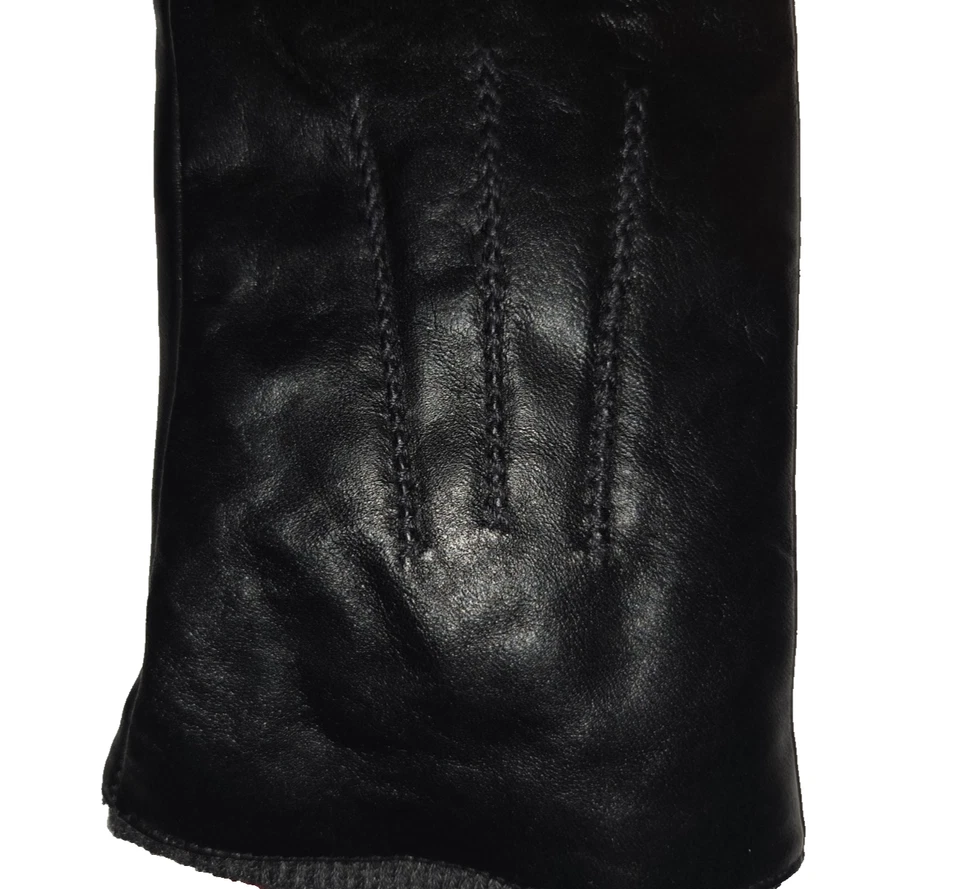 Guantes de invierno para conducir CHAPS para hombre forrados elásticos negros con pantalla táctil nuevos con etiquetas Foto 3 de 4