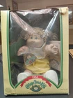 Cabbage Patch Kid  Girl In  Dress 1984 Blonde Hair Green Eyes Dimple #3 Mold