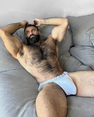 #ad Male Model Photo Print Muscular Handsome Shirtless Hairy Husky Hunk Abs U1147 $10.40