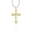 Halskette Kreuz Strass Jesus Cross Anhänger Kreuzkette Silber Farben Länge 60cm NP10531